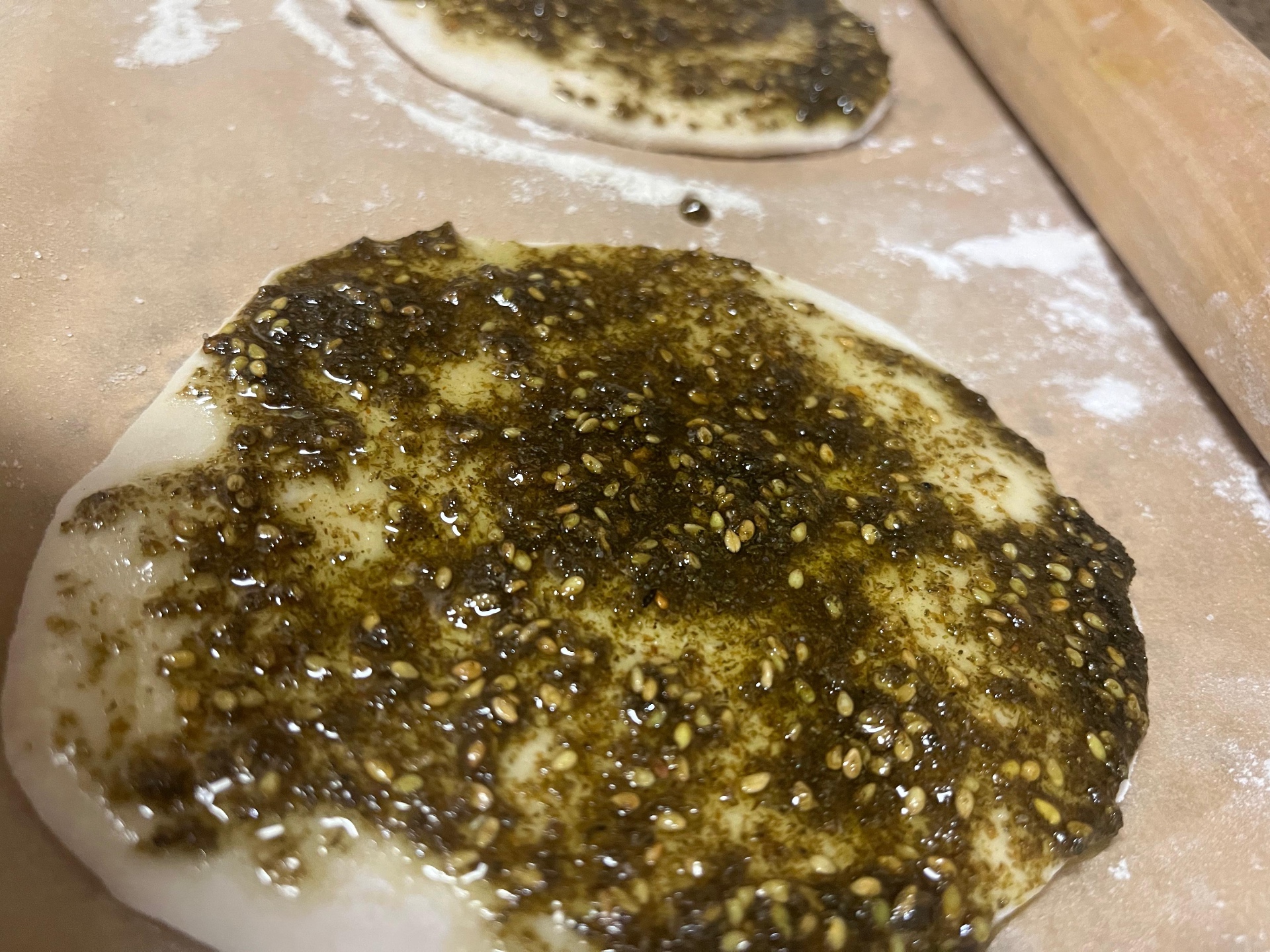 Fresh za'atar flatbreads